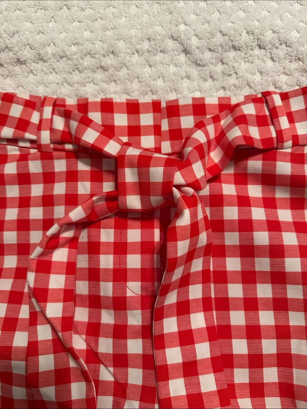 Lane Bryant Red White checked shorts